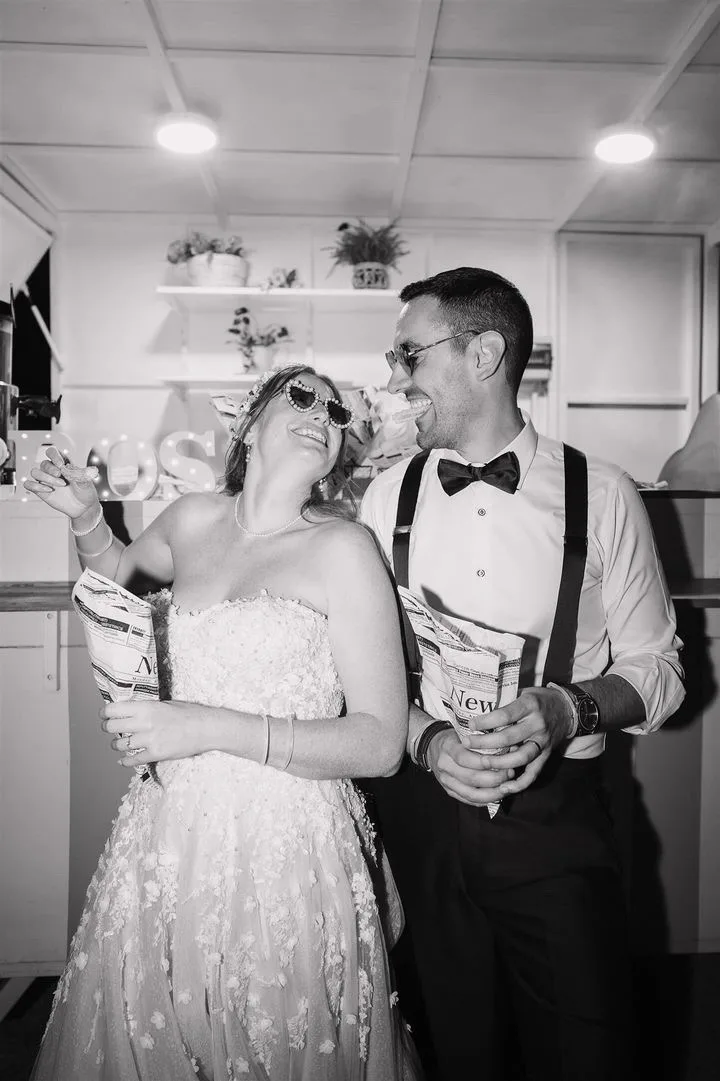 Food truck de churros decorado para boda